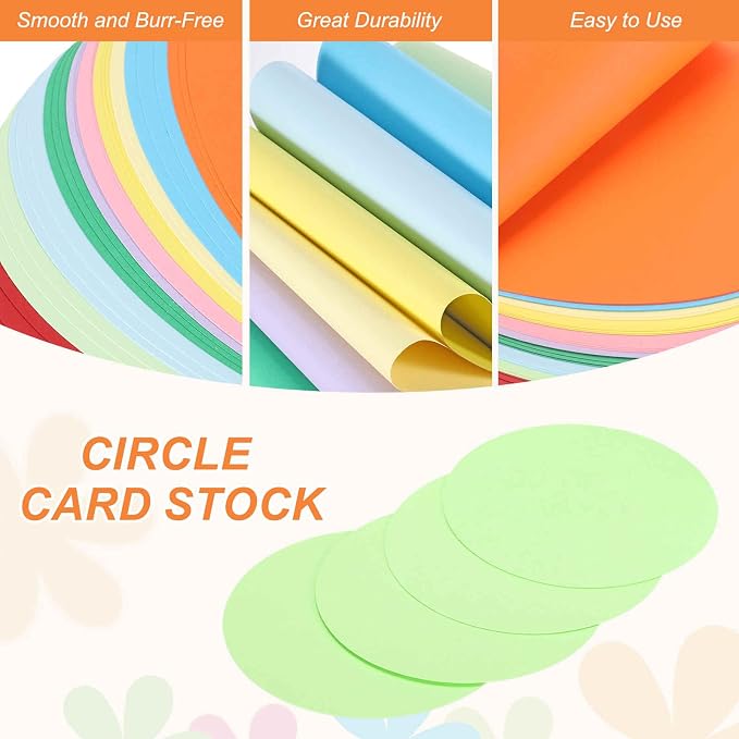 MECCANIXITY 24 Pcs Circle Card Stock, 2 Inch Round Cutouts Paper Thick - Image 3