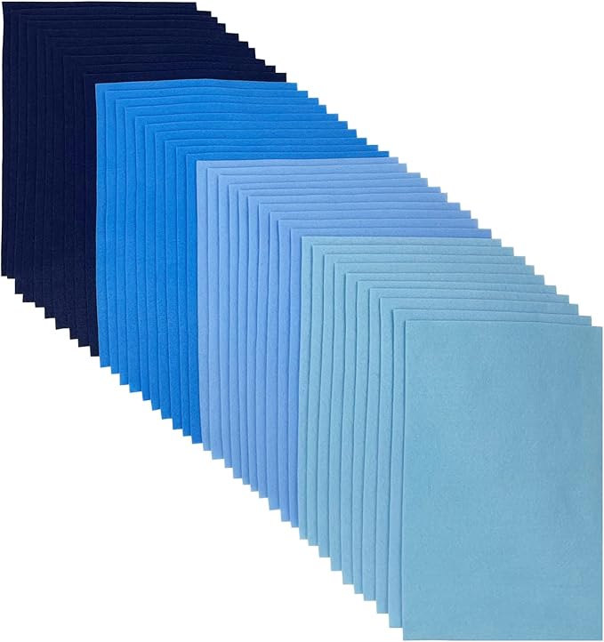 Jtnohx Soft Felt Sheets, 8x12 inches Assorted Craft Felt Fabric, 1.4mm Thick by Jtnohx