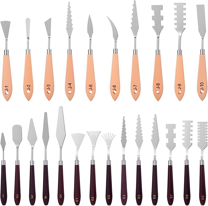 29 Pcs Palette Knife Set, Stainless Steel Palette Knife by Unknown