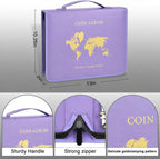 ANKHOH Zippered Coin Collection Book, 200 Pockets and 30 Bill Sleeves | PU - Image 2