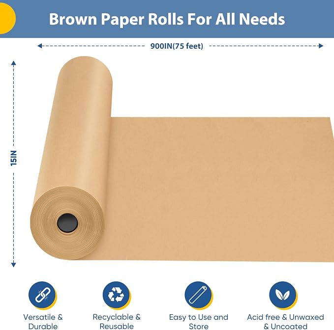 Brown Wrapping Paper, Bouquet Flower Father's Day Valentines Graduation Gift - Image 2