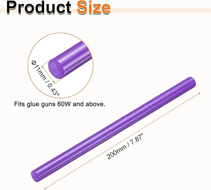 HARFINGTON 10pcs Hot Glue Sticks 0.43" Dia x 7.87" Long EVA Mini Hot Melt - Image 2