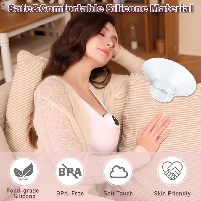 Flange Insert 22mm 6pcs Compatible with Momcozy M5/M9/M6/S12 Pro/V1 Pro/V2 Pro,for Spectra/Medela/MomMed/eufy/Lansinoh/Elvie Breast Pump, Fit for 24mm Flange/Shield of Most Pumps (6PC-22mm)