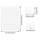 JANYUN 140 Pcs Double Sided Sticky Dots, 8 x 10 mm Square Putty Tape | Square - Image 2