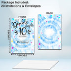 NYCTUG Double Digits 10Th Fill-In Birthday Invitation, Tie Dye Birthday - Image 2