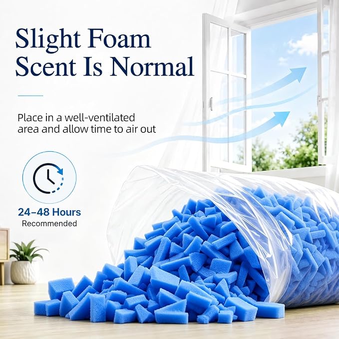 Bean Bag Filler 12lbs, Soft Supportive Pillow Stuffing Refill - Image 3