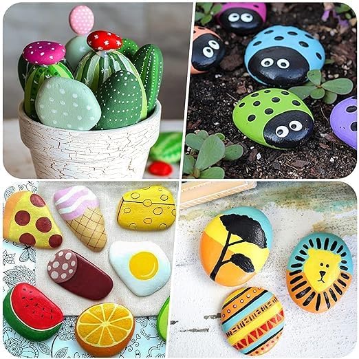 River Rocks for Painting 10 Pcs Extra Large 4.7-6.3 Inch Flat Smooth Painting - Image 5