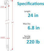 Large Zip Ties Heavy Duty 24 inch, 220 lb Tensile Strength - Image 2
