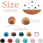 FASHEWELRY 100Pcs Natural & Synthetic Mixed Stone Cabochons Flat Back Gemstone - Image 7