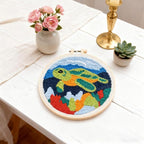 DIY Punch Needle Kits Green Sea Turtle - Image 3