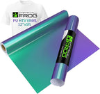 VINYL FROG Chameleon Heat Transfer Vinyl Roll 12" x12ft Gradual HTV Vinyl | by VINYLFROG