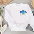 11.8"x11.8" Clouds Wall Stencil Templates, Reusable Plastic Lightning Rain - Image 6