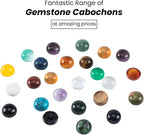 PH PandaHall 46pcs 23 Styles Stone Cabochons 8mm Gemstone Half Round Flatback - Image 4
