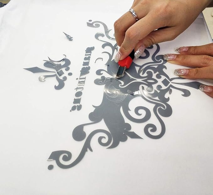 guangyintong Heat Transfer Vinyl Silver HTV Rolls, Matte Surface PVC Material - Image 3