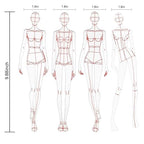 Update 4PCS Fashion Drawing Ruler, French Curve Ruler Sewing Humanoid Patterns - Image 3