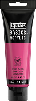 Liquitex BASICS Acrylic Paint, 118ml Tube, Medium Magenta by Liquitex