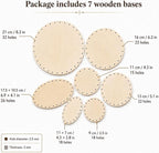 PEDDIG SHOP - Round and Oval Basket Weaving Base Set – 7 Wooden Basket Bases - Image 2