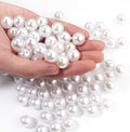80pcs White 14mm Pearl Beads by chuyau