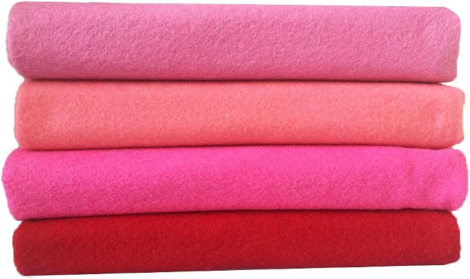 4pcs Thick 1.4mm Soft Felt Fabric Sheet Assorted Color Felt Pack DIY Craft - Image 5