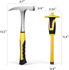 INCLY 5 PCS Geology Rock Pick Equipment Kit, 32 oz. Rock Hammer - Image 2