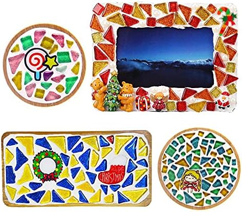 500g Mixed Color Irregular Crystal Mosaic Tiles, Tiny Mosaic Tile DIY Hobbies - Image 4
