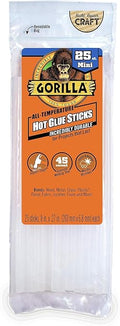 Gorilla 3022502 Hot Glue Sticks, Mini Size, 25-Ct. by Gorilla