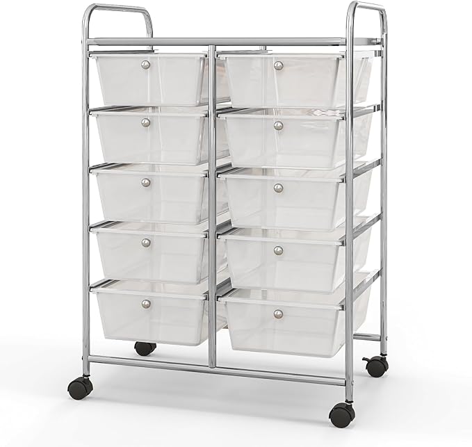 Giantex 10 Drawers Rolling Cart, Classroom Organizers, Storage Cart - Image 10