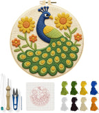 INFUNLY Peacock Flower Punch Needle Kit by INFUNLY