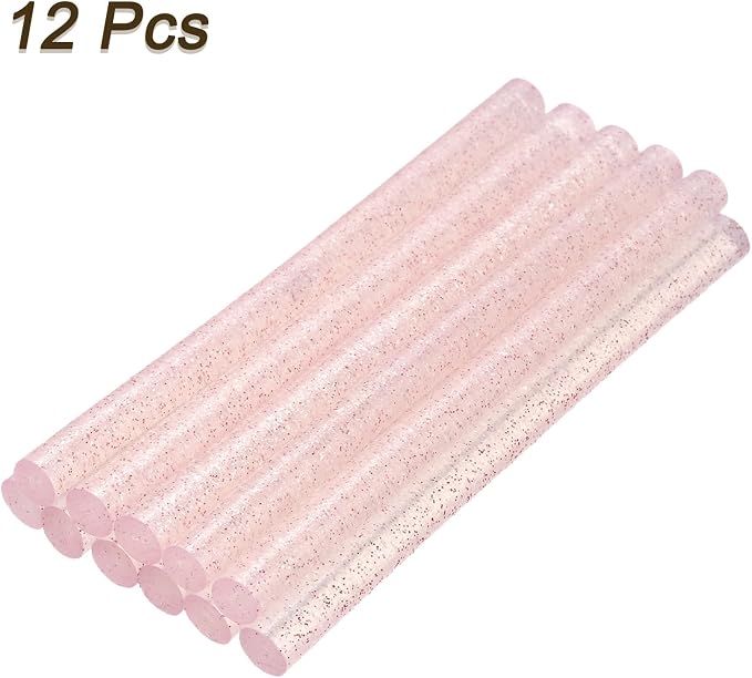 uxcell Mini Hot Glue Sticks for Glue Gun 7mm x 100mm Glitter Transparent Pink - Image 3