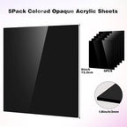 Adrattnay Black Acrylic Sheets 1/8 Thick, Opaque Acrylic Sheets Acrylic Panel - Image 2