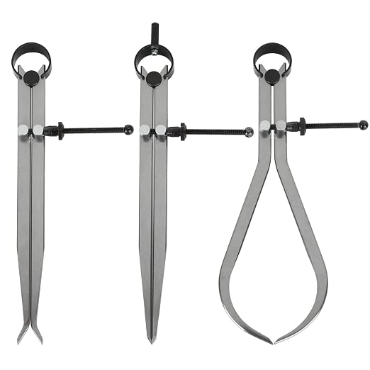 3 Piece Spring Caliper/Divider Set, 8 inches Inside Spring Outside Divider - Image 7