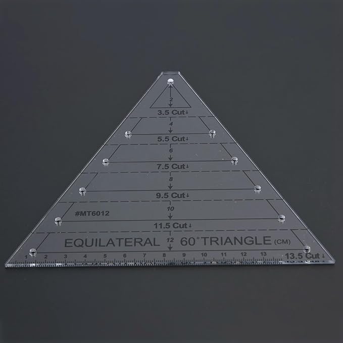 Fayelume 60 Degree Triangle Ruler, Acrylic Triangle Quilting Ruler, High - Image 5
