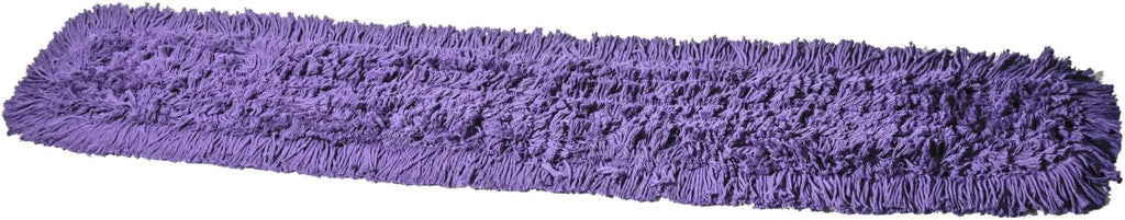 Commercial Dust Mop Replacement Head – 48 x 5 in. Cotton Nylon Reusable Mop Head – Industrial Dust Mop Refill for Floor Cleaning & Janitorial Supplies, Purple