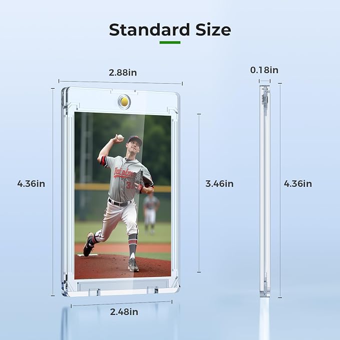 Skyhill 200ct Magnetic Card Holders, 35pt Acrylic One Touch Card Holder - Image 4