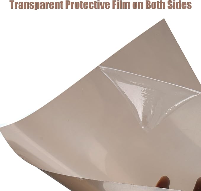 10-Pack A4 Colored PVC Flexible Plastic Sheets, 0.3mm Brown Transparent Film - Image 3