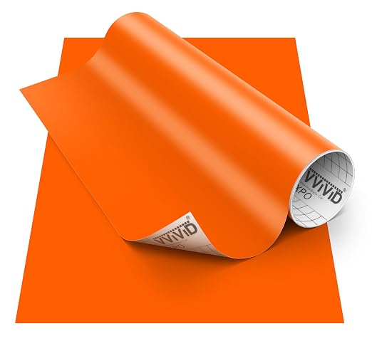 VViViD DECO65 Matte Pastel Orange Permanent Adhesive Craft Vinyl by VVIVIDVINYL