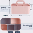 Multiuse Caddy Organizer with Handle, Portable Divided Plastic Tote Bin - Image 5