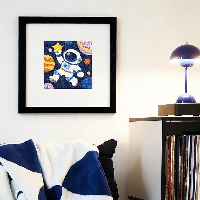 Doodlream Astronaut Needle Kit for Beginner, 9.4"x 9.4" Space Planet Punch - Image 6