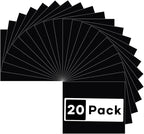 HTVRONT Black HTV Heat Transfer Vinyl: 20 Pcs 12" x 10" Black Iron on Vinyl | by HTVRONT