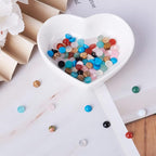 FASHEWELRY 100Pcs Natural & Synthetic Mixed Stone Cabochons Flat Back Gemstone - Image 6