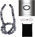 8mm Matte Snowflake Obsidian Bead, 15-Inch Matte Round Loose Stone Beads by THRELE