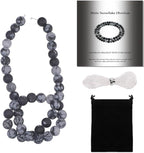 8mm Matte Snowflake Obsidian Bead, 15-Inch Matte Round Loose Stone Beads by THRELE