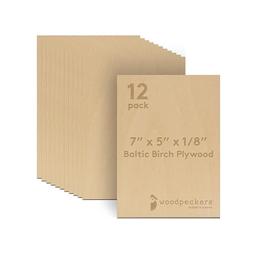 Baltic Birch Plywood, 3 mm 1/8 Craft Wood, B/BB Grade Baltic Birch Sheets by Woodpeckers