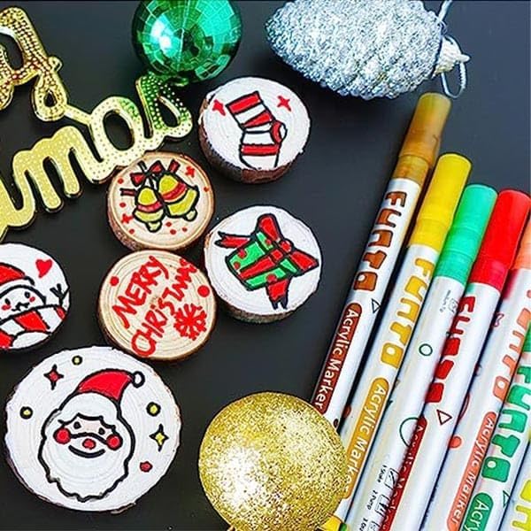 Funto Acrylic Paint Pens for Rock Painting, 12 Colors Paint Marker Set - Image 7