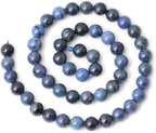 45PCS 8mm Natural Dumortierite Gemstone Round Loose Stone Beads - Image 2