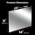 CALPALMY 2-Pack 11 x 14 Acrylic Plexiglass Sheet 1/8" Thick– Clear Acrylic - Image 2