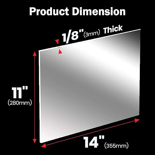 CALPALMY 2-Pack 11 x 14 Acrylic Plexiglass Sheet 1/8" Thick– Clear Acrylic - Image 2
