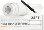 VinylRus Heat Transfer Vinyl-12” x 25FT Iron on Vinyl Roll by VinylRus