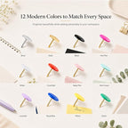 12 Colors Thumb Tacks 264PCS Plastic Round Head Thumbtack Metal Flat Push Pins - Image 5