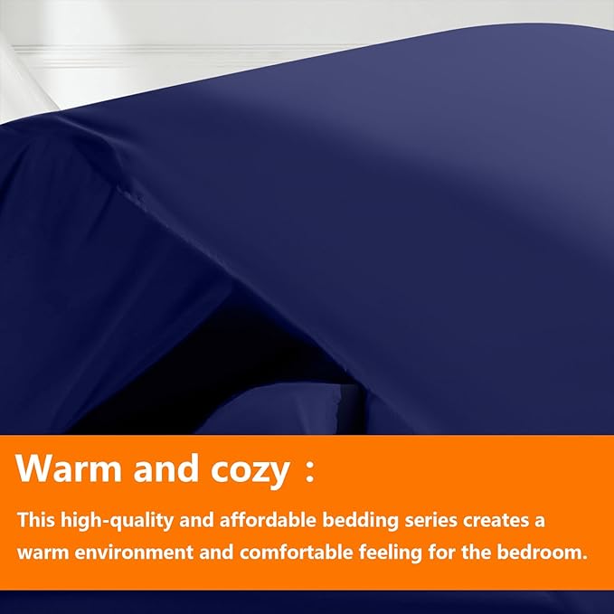 TAIMIT Navy Twin Size Comforter Set - Image 2